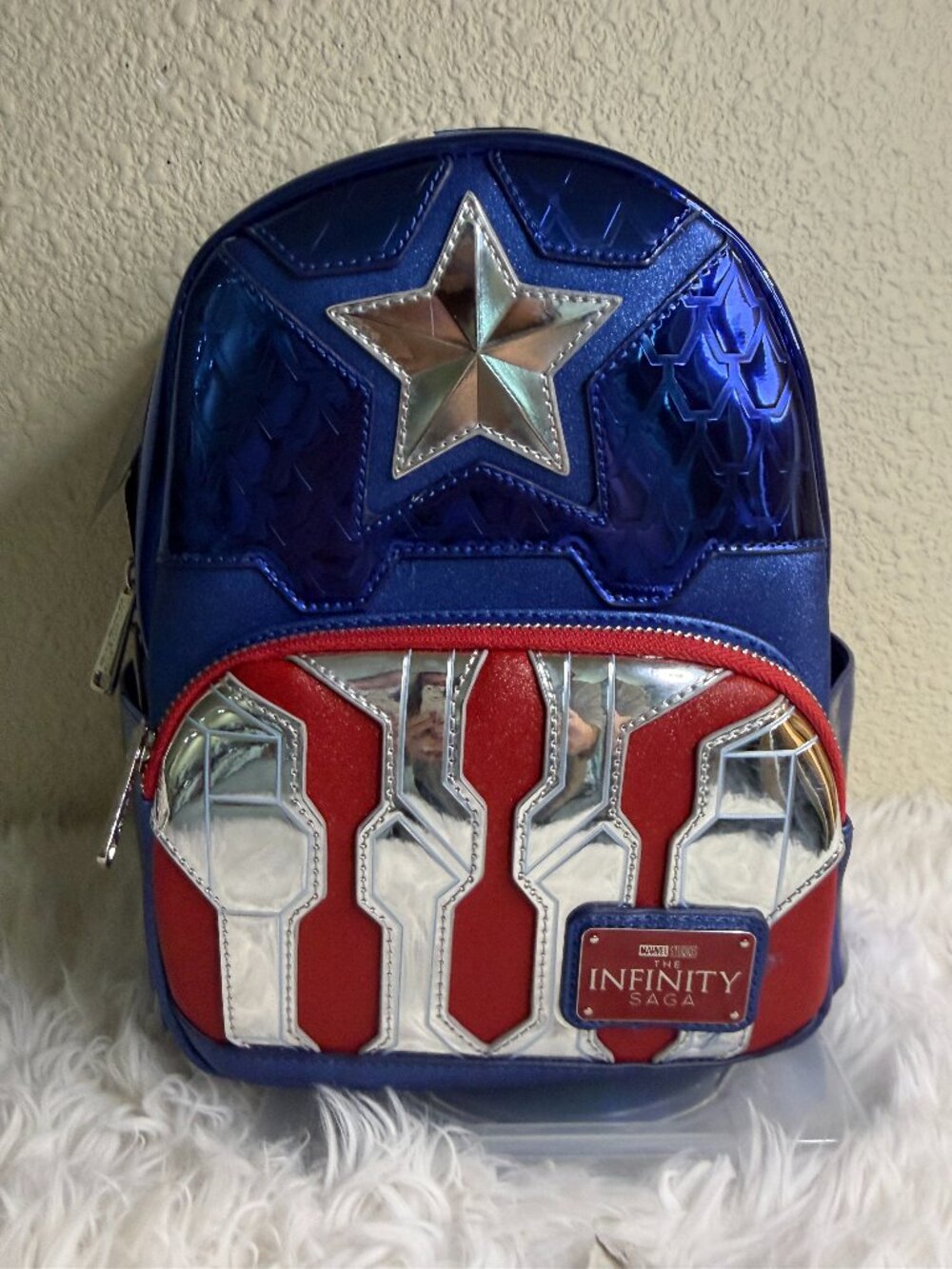Loungefly Marvel Captain America Infinity Saga Shine Mini Backpack NWT